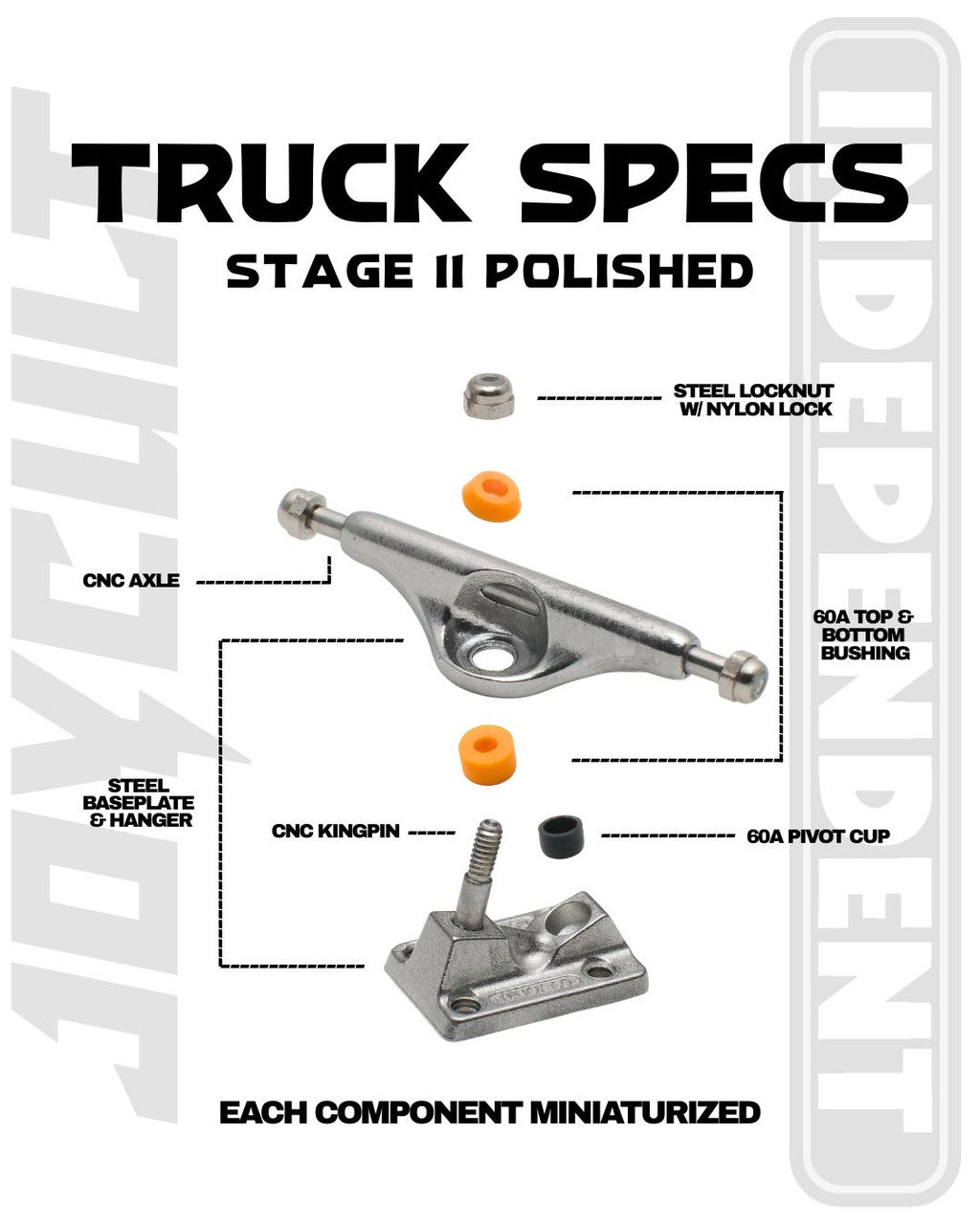 JoyCult x Independent Trucks - Stage 11 Polished - 34mm – FlatFace