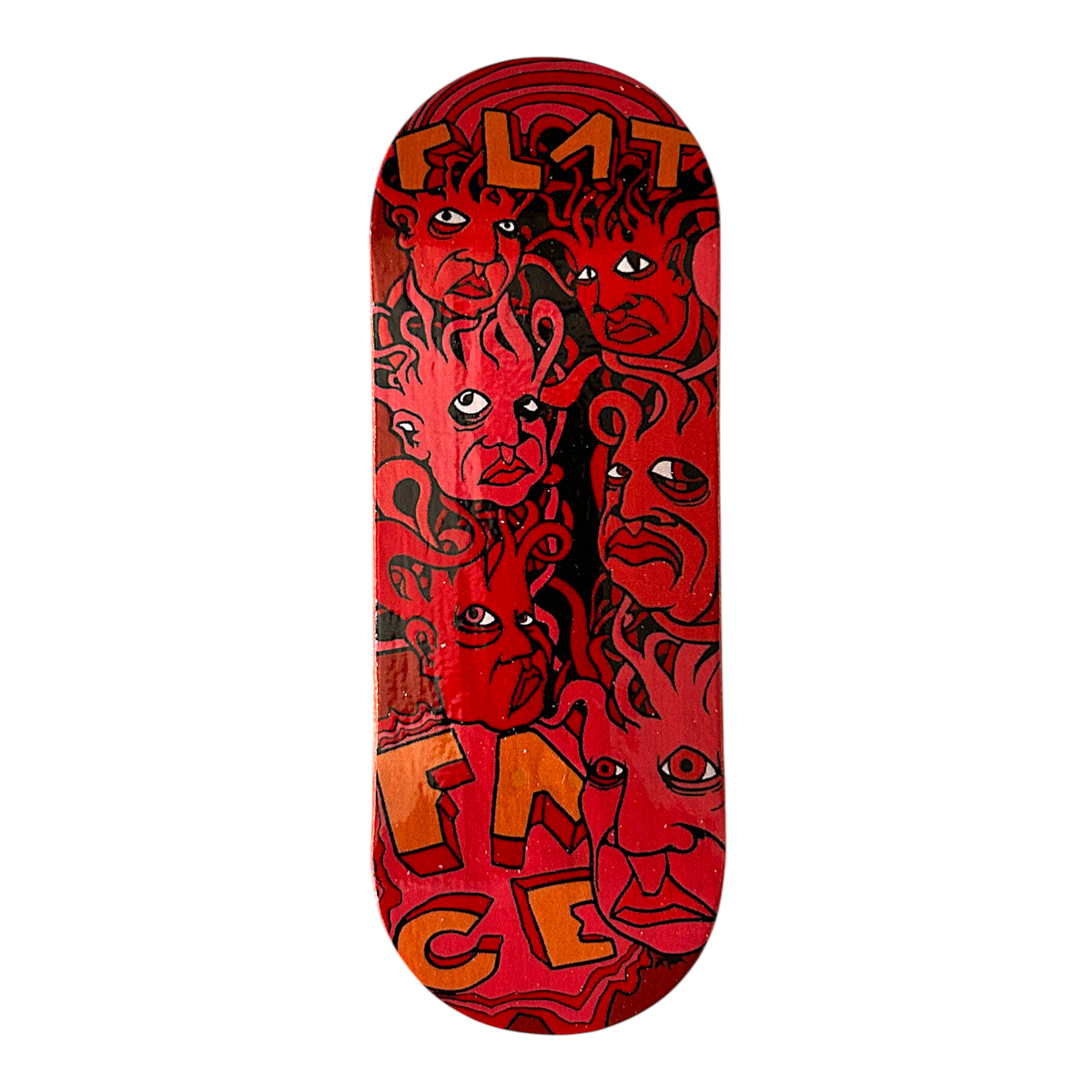 FlatFace G15 Deck - 34mm - Red Zeph - Real Wear – FlatFace